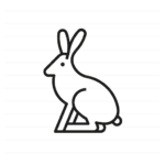 Europe: Hare (jackrabbit) outline icon