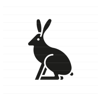 Europe: Hare (jackrabbit) glyph icon