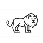 Africa: Lion outline icon