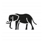 Africa: Elephant glyph icon