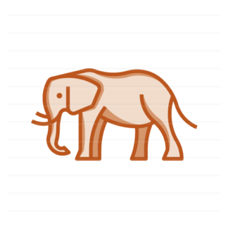 Africa: Elephant filled outline icon