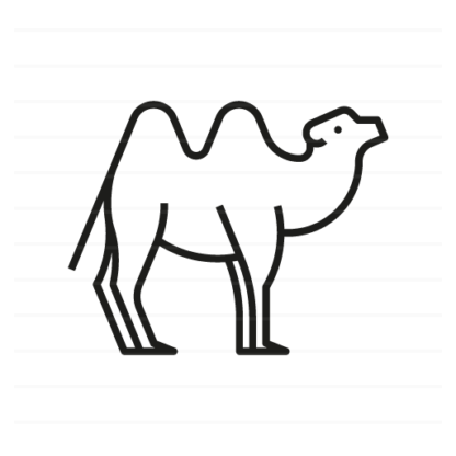 Asia: Mongolian Camel outline icon