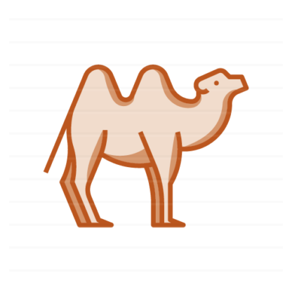 Asia: Mongolian Camel filled outline icon