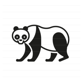 Asia: Giant Panda glyph icon