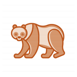 Asia: Giant Panda filled outline icon