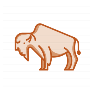 North America: Bison filled outline icon