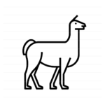 South America: Llama outline icon