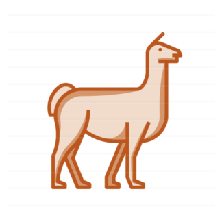 South America: Llama filled outline icon