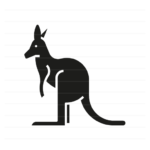 Australia: Kangaroo glyph icon