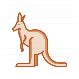 Australia: Kangaroo filled outline icon