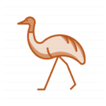 Australia: Emu filled outline icon