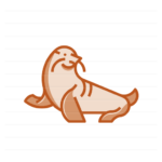 Antarctica: Antarctic fur seal filled outline icon