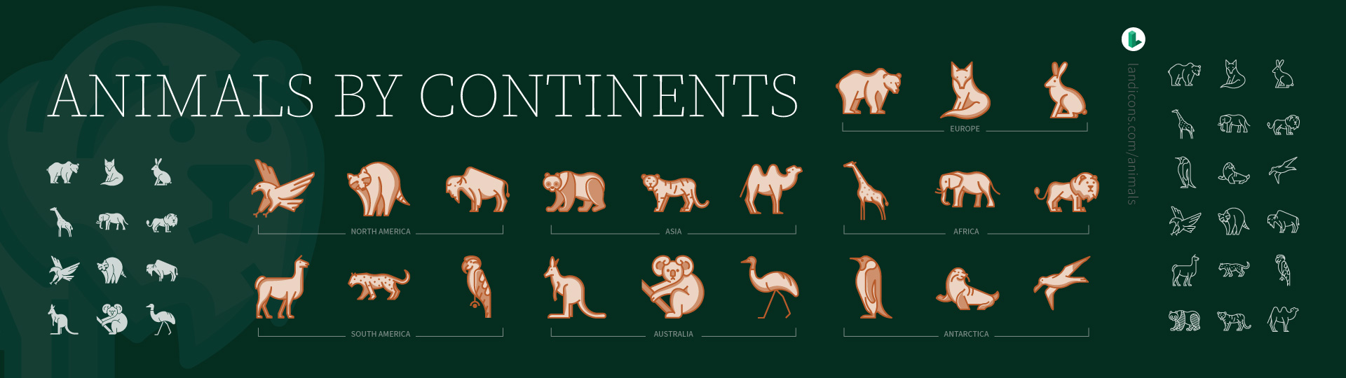Animals by Continents cover