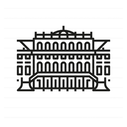 Schönbrunn Palace – Vienna, Austria outline icon