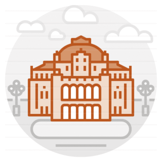 State Opera – Vienna, Austria filled outline icon