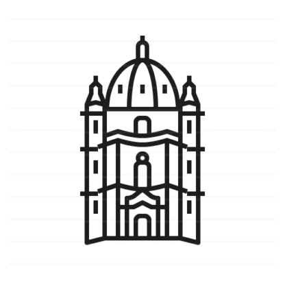 Peterskirche – Vienna, Austria outline icon