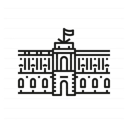 Hofburg Palace (Neue Burg Wing) – Vienna, Austria outline icon