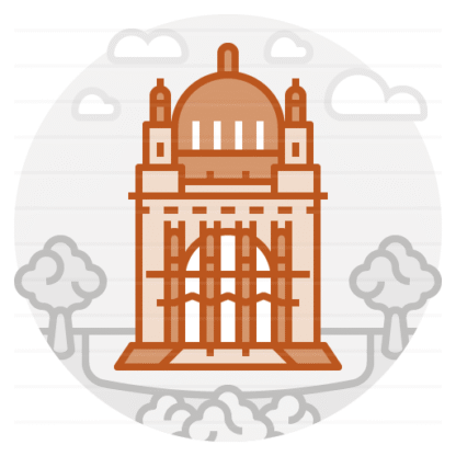 Kirche am Steinhof – Vienna, Austria filled outline icon